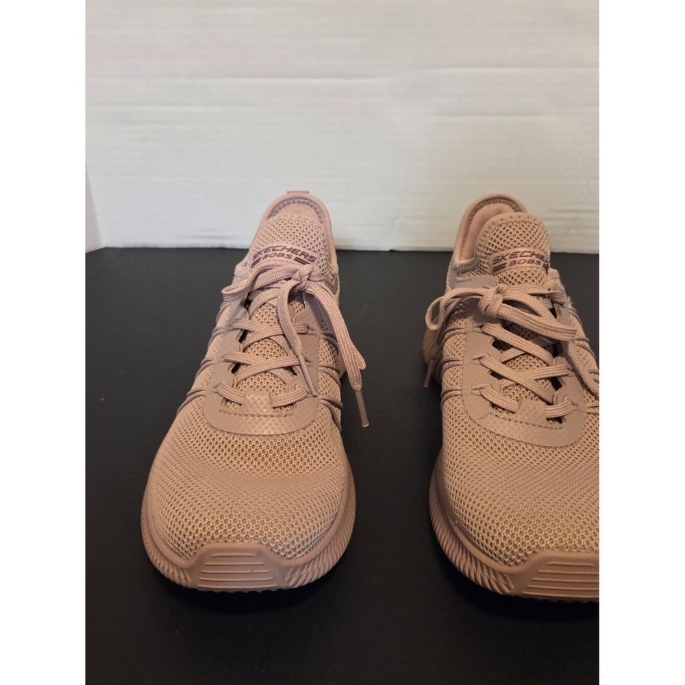 Skechers BOBS Squad Tough Talk Mauve Pink Mesh Sneakers 117001 Womens 7